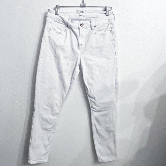 Pistola Stretch Skinny Ankle Denim Jeans 28 White Mid Rise - Picture 1 of 5